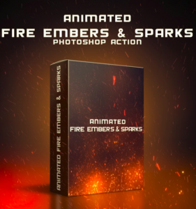 animated fire embers & sparks photoshop action free download
