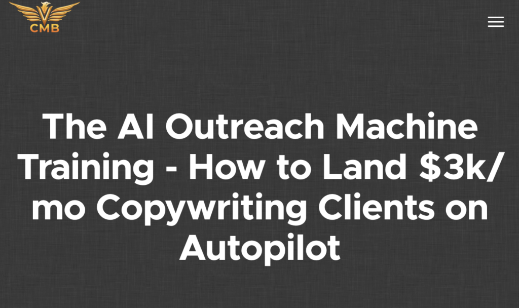 Sean Ferres – The AI Outreach Machine Training+Email Domination